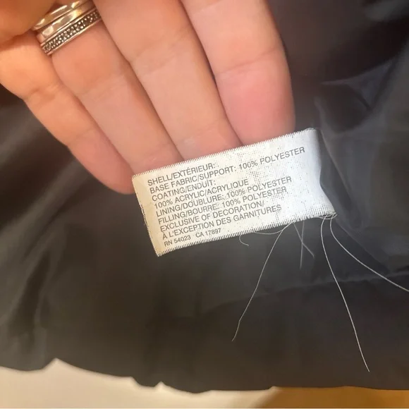 Gap Down Puffer Vest Black Full Zip Snap Button Pockets Insulated Size M - Picture 5 of 6